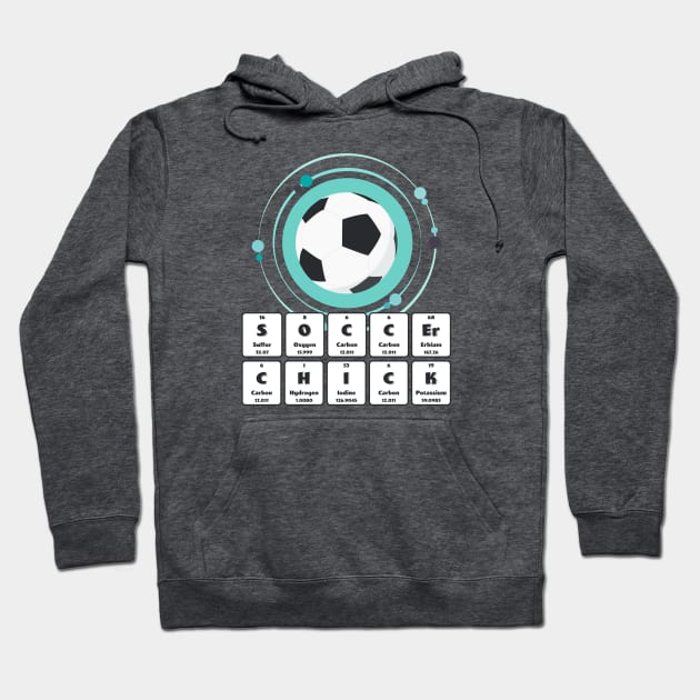 Soccer chick Hoodie by Fun with Science